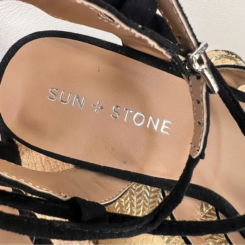 NWOT Sun + Stone Womens SSTIINSLEYY Faux Suede‎ Dressy Wedge Heels 8.5